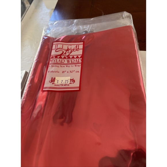 4 Sheets High Style Red, Staff & Notes Gift Wrapping Paper  18" X 30" - Picture 2 of 3